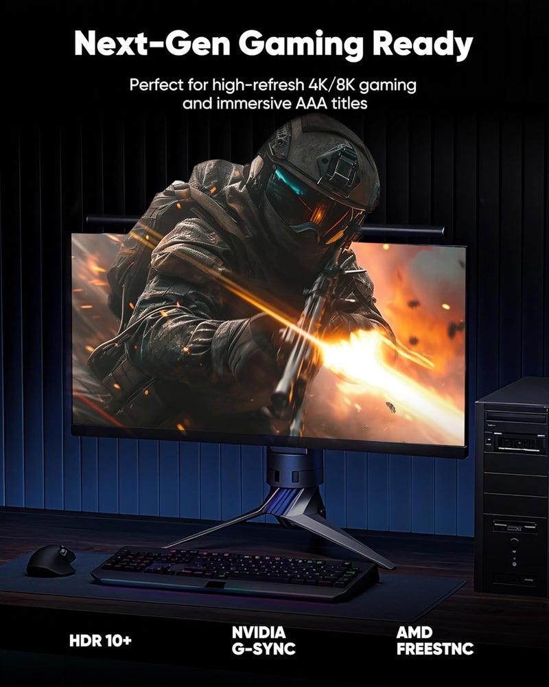 Capshi 80Gbps VESA Certified DisplayPort 2.1, 16K DP Cable 6.6FT (8K@240Hz, 4K@540Hz 360Hz 240Hz), DP80 Display Port Cord for RTX 5090, 7900XTX, Gaming Monitor, HDR/FreeSync/G-Sync - Image 5